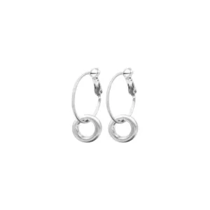 Tula Construct Chunky Hoop Earring Silver Plating