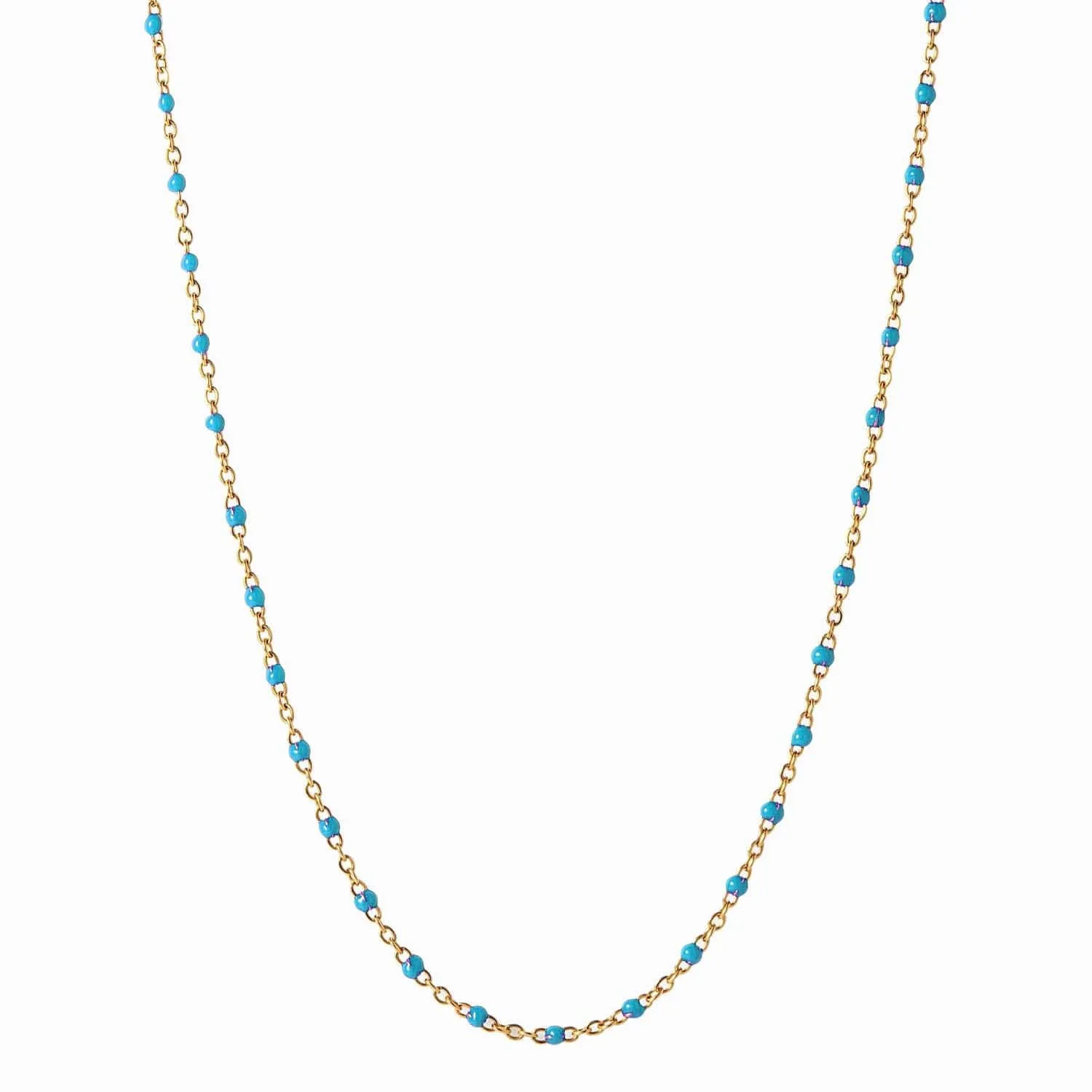 Turquoise Colored Enamel Necklace