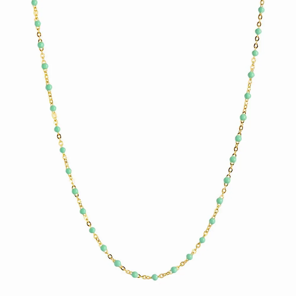 Turquoise Colored Enamel Necklace