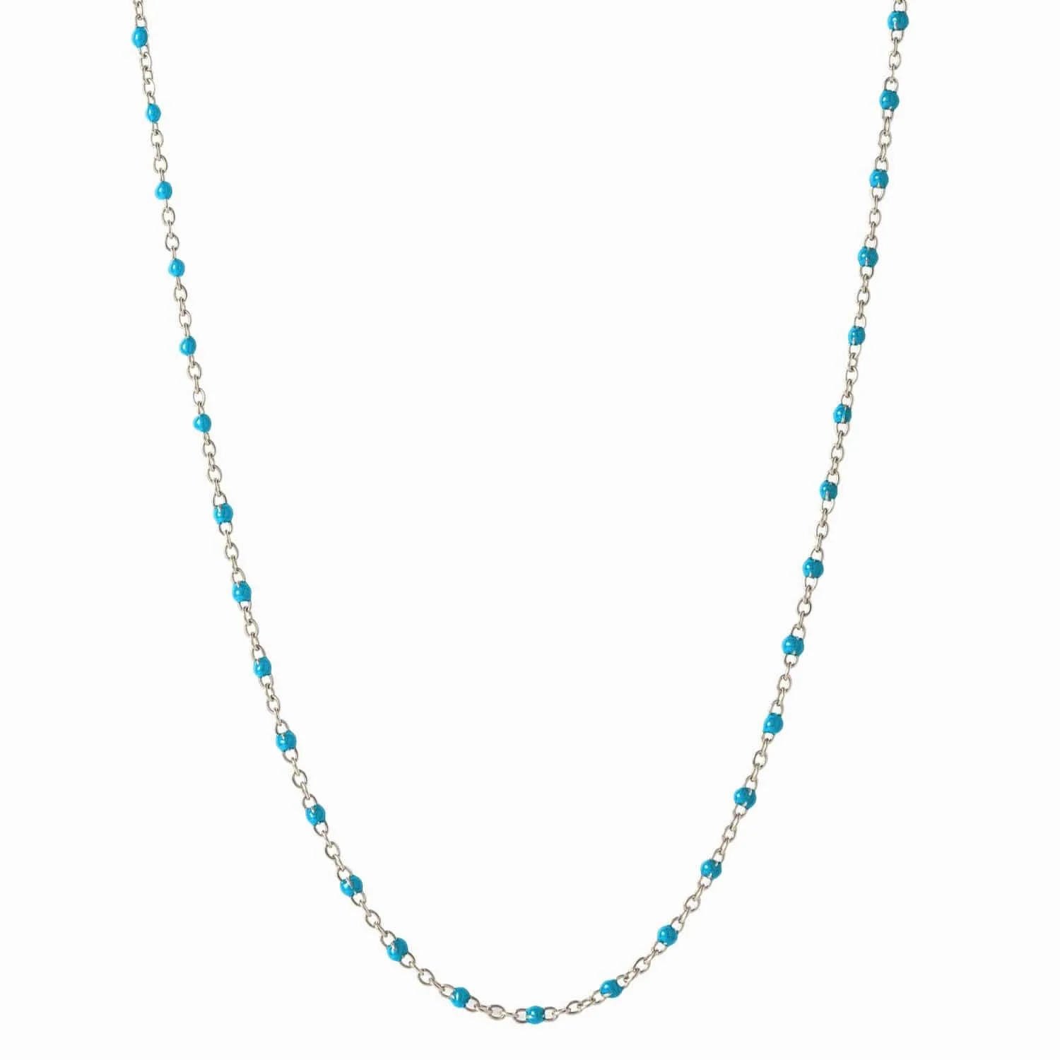 Turquoise Colored Enamel Necklace