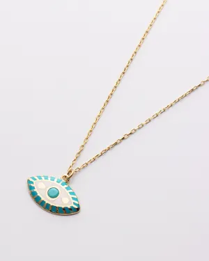 Turquoise Evil Eye Necklace