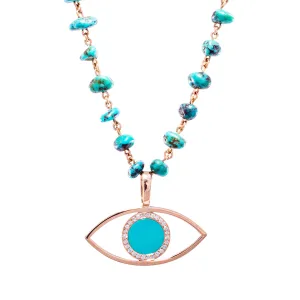 Turquoise Evil Eye Pendant