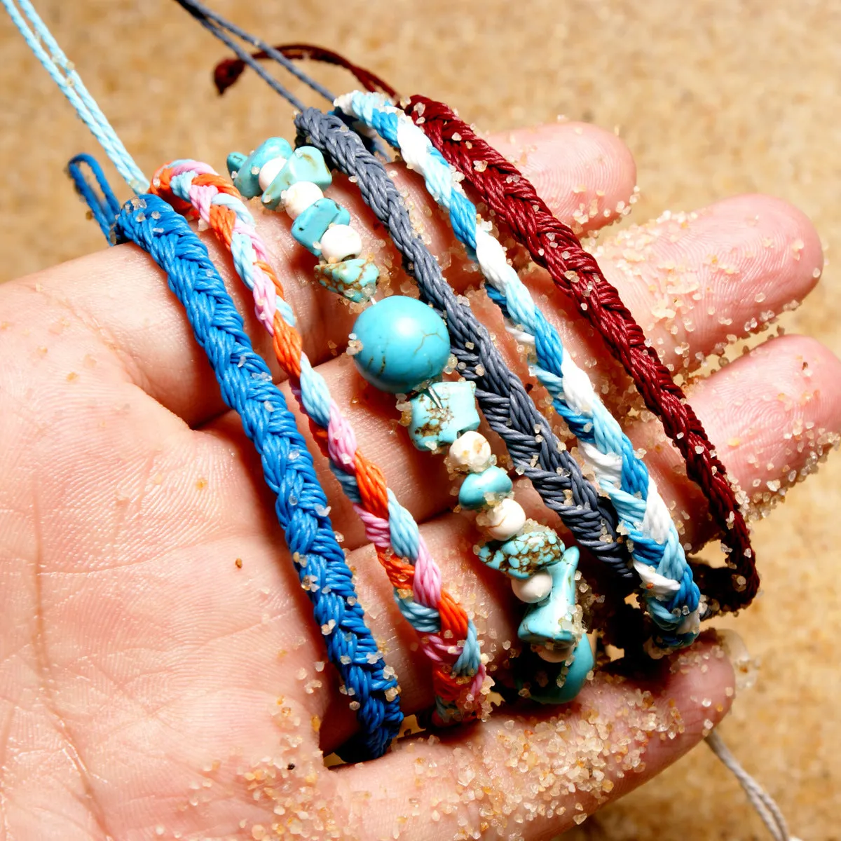 Turquoise gravel anklet