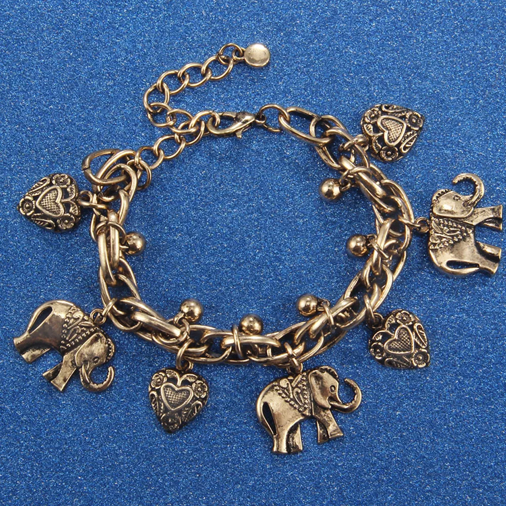 Women's Fashion Personality Vintage Elephant Anklet